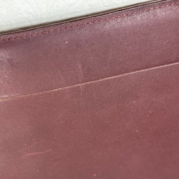 Warden-Brooks, Ltd Leather Burgundy Note Pad Small Book Cover Binder 6.5"x7" - Picture 15 of 15